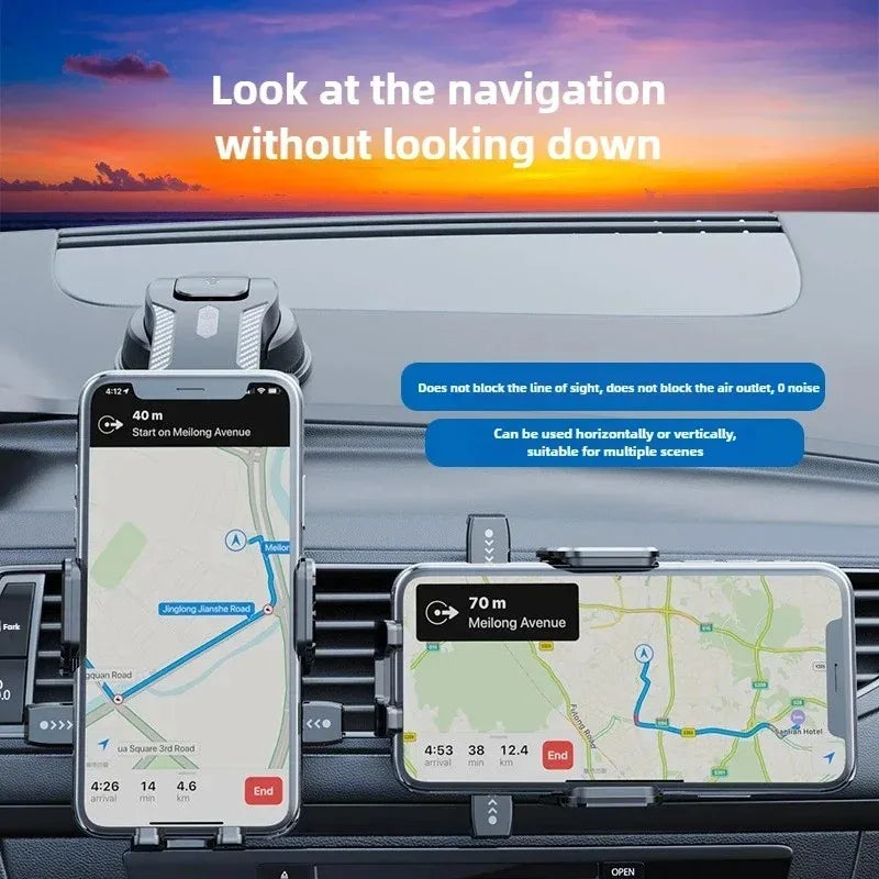 Universal Car Phone Holder New Model Suction Cup Stable In-Car Interior Navigation Mounting Stand