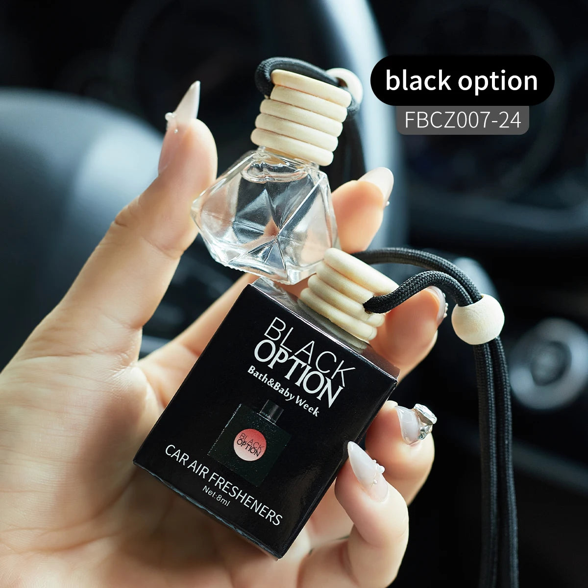 1Pc 8Ml Car Suspension Air Freshener, Cute Car Air Diffuser, Home Fragrance, Car Air Freshener Suitable for Wardrobes, Indoor An