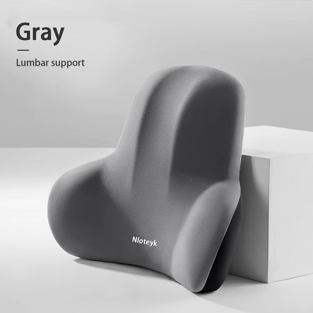 Car Neck Pillow Memory Foam Protective Lumbar Back Support Breathable Car Headrest Cushion Relieve Stress Car Seat Pillow