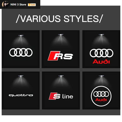 A3 A4 B8 8P 8V A6 C7 A5 Q5 B7 B6 B9 SLINE QUTTRO RS Q3 Q7 S3 S4 S5 S6 S8 Car Door Welcome Light Led HD Projector Lamp