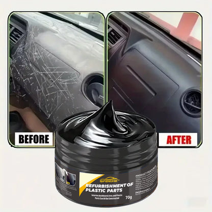 Automotive Plastic Repair Agent-Interior and Exterior Plastic Polishing Wax, Scratch Repair Anti-Aging Cream, Suitable for Tires