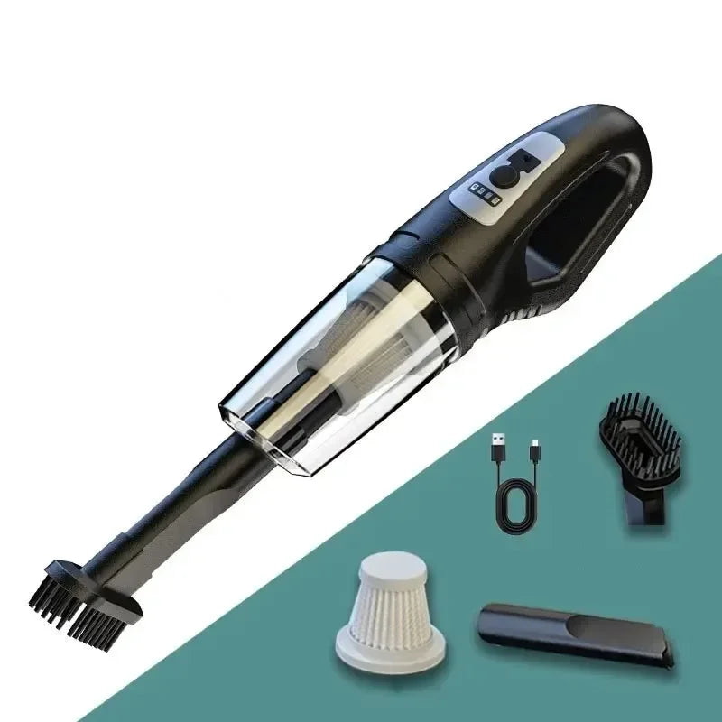 120W Portable Car Vacuum Cleaner USB Charging Handheld Cordless Vacuum Cleaner Powerful Suction for Auto/Home/Office/Pet Hair