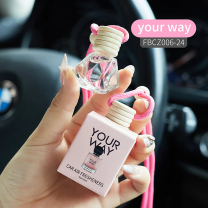 1Pc 8Ml Car Suspension Air Freshener, Cute Car Air Diffuser, Home Fragrance, Car Air Freshener Suitable for Wardrobes, Indoor An