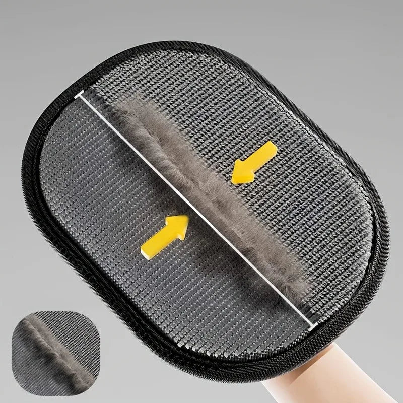 Static Pet Hair Remover Glove, Reusable Mesh Fur Removal Mitt for Cats Dogs,Grooming Brush To Clean Pet Hair on Sofa Bed Carpet