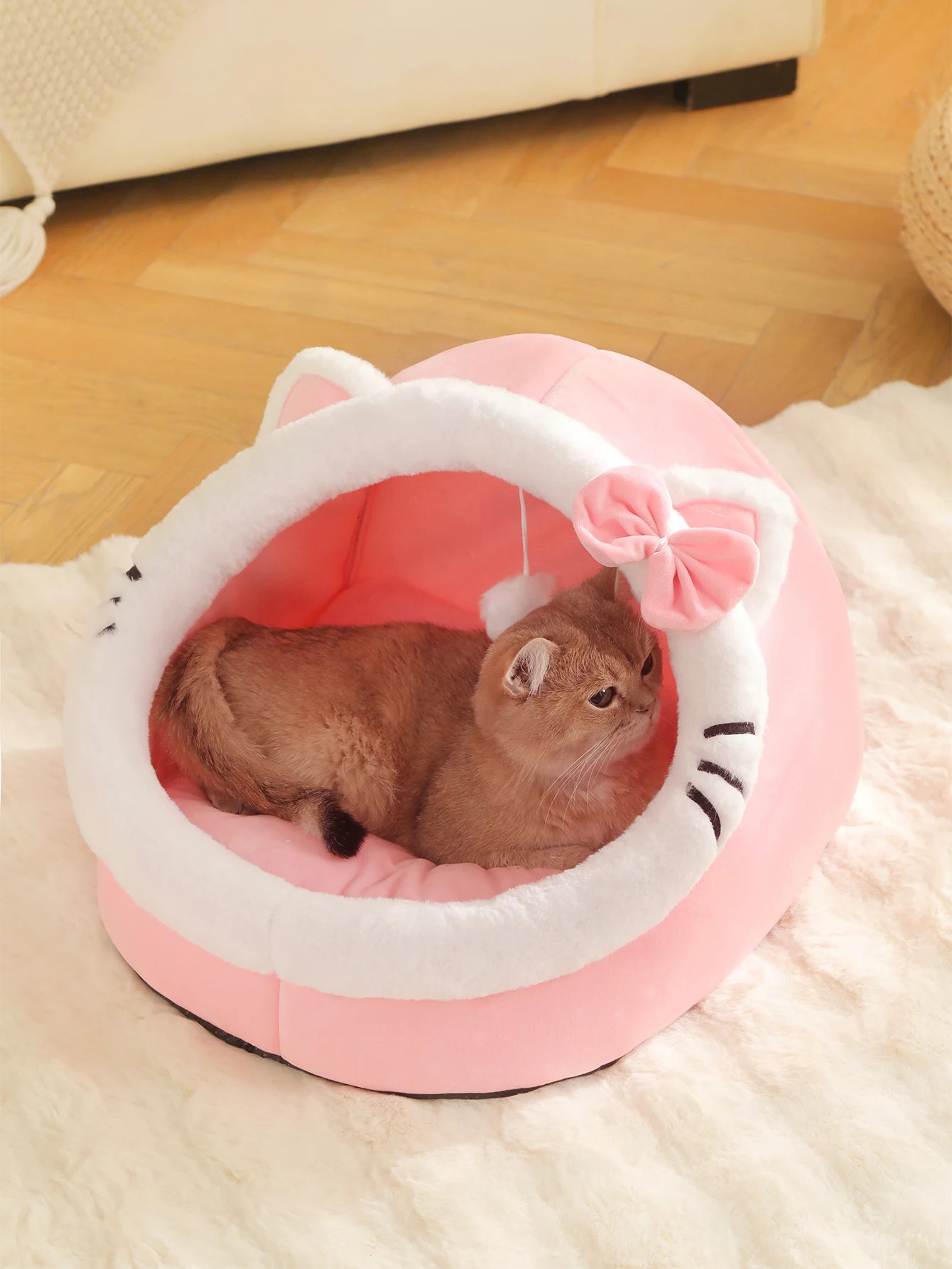 Cute And Soft Cat House Super Cat Bed Warm Deep Sleep Comfort  Cat Bed Pets Tent Cozy Cave Nest Small Dog Mat Bag