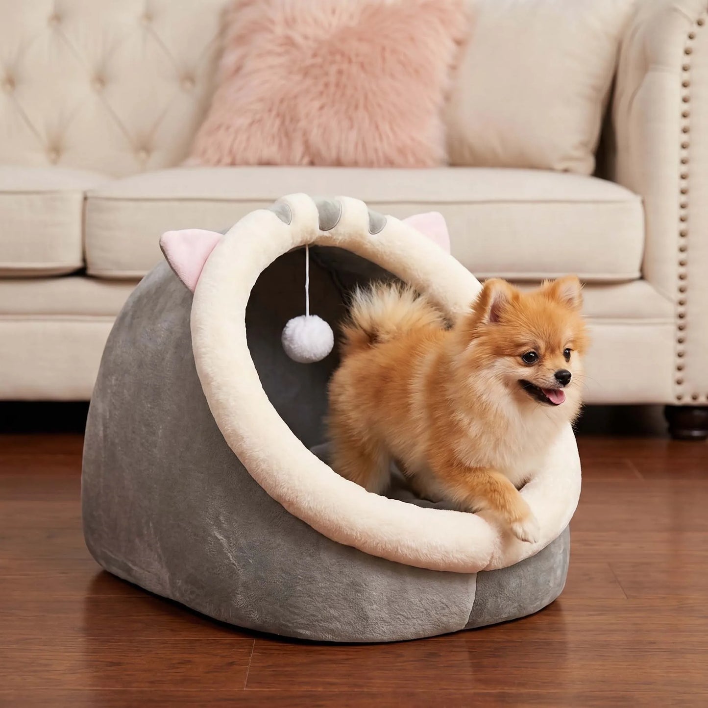 Cute And Soft Cat House Super Cat Bed Warm Deep Sleep Comfort  Cat Bed Pets Tent Cozy Cave Nest Small Dog Mat Bag
