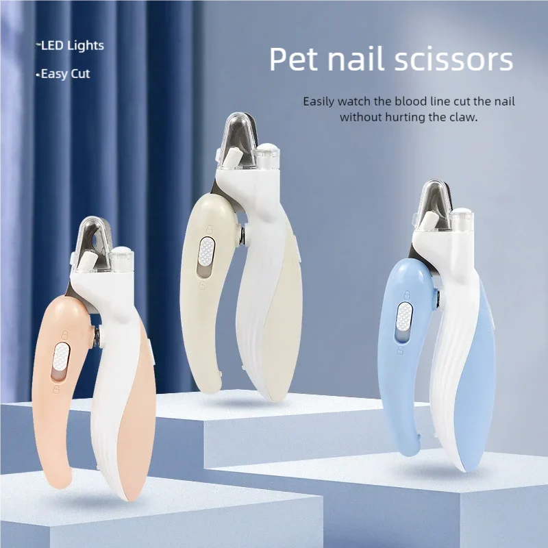 Cat Dog Nail Clipper With LED Light Anti-Over Cutting Guard Cute Beginner Friendly Trimmer Scissors Pet Paw Grooming Essentials