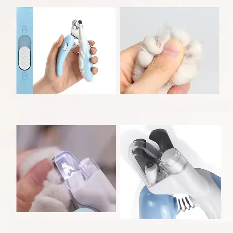 Cat Dog Nail Clipper With LED Light Anti-Over Cutting Guard Cute Beginner Friendly Trimmer Scissors Pet Paw Grooming Essentials