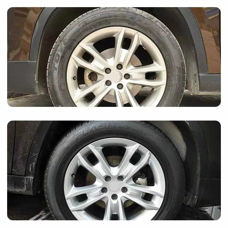 Tire Shine Spray, Black Gloss Tyre Coating, Rubber & Plastic Restorer, Anti-Aging, Long Lasting Shine