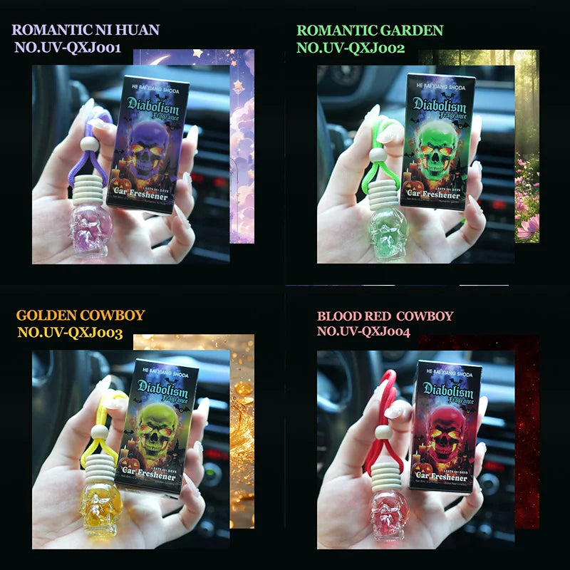 1Pc 8Ml Car Suspension Air Freshener, Cute Car Air Diffuser, Home Fragrance, Car Air Freshener Suitable for Wardrobes, Indoor An